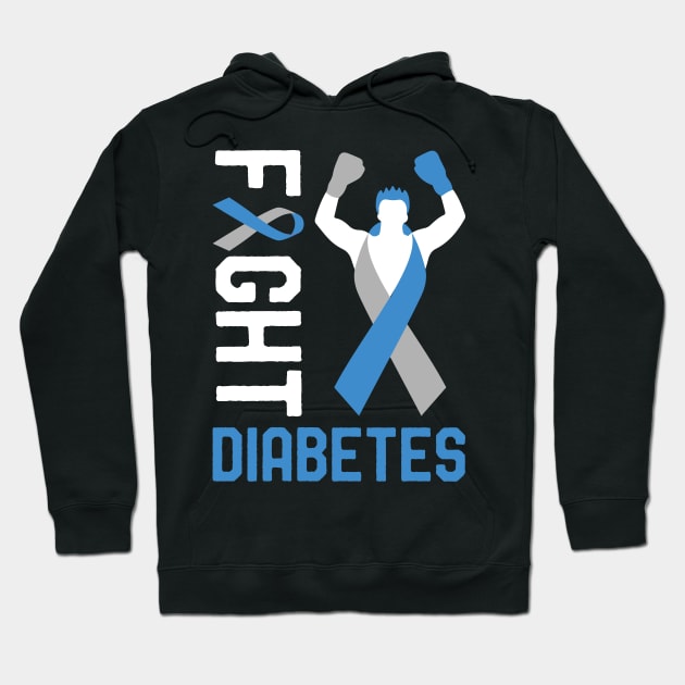 Fight T1D Diabetes Type 1 Diabetes Awareness Month Fighter Hoodie by mrsmitful01